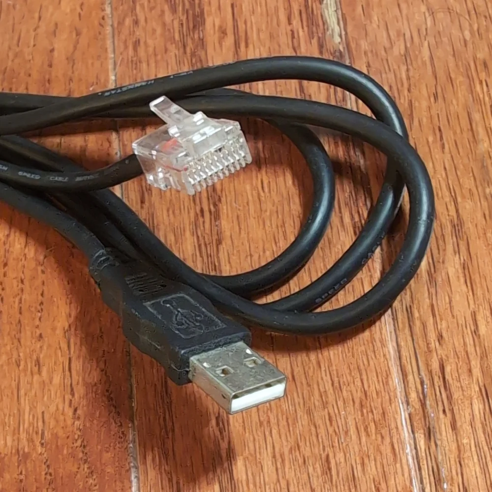 USB to Ethernet RJ-45 Cable Black